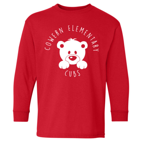 Gildan - Heavy Cotton Youth Long Sleeve T-Shirt - Printed Logo Thumbnail