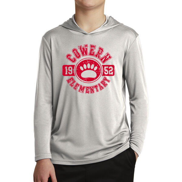 Sport-Tek ® Youth PosiCharge ® Competitor ™ Hooded Long Sleeve T-Shirt - Printed Logo Thumbnail